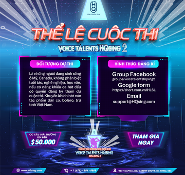 THÔNG BÁO THỂ LỆ CUỘC THI "VOICE TALENTS HQsing SEASON 2"