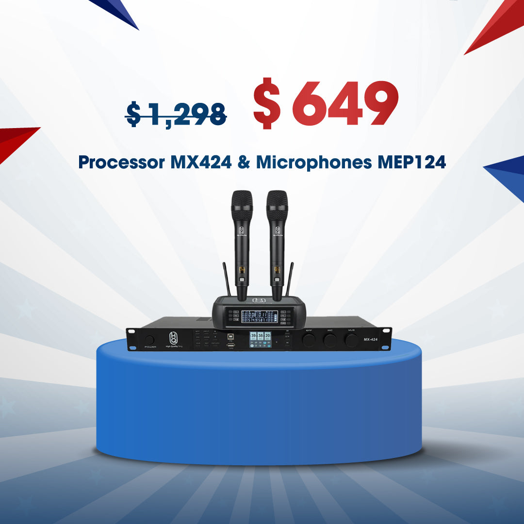 Processor HQsing MX424 & Microphones HQsing MEP124