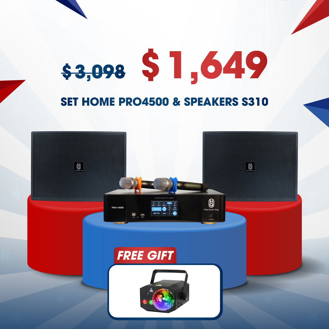 KARAOKE SET HOME HQSING PRO4500 & SPEAKERS S310