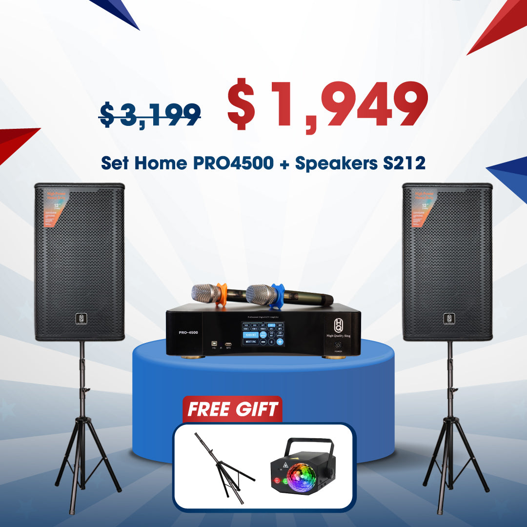 Karaoke Set Home HQsing PRO4500 + Speakers HQsing S212
