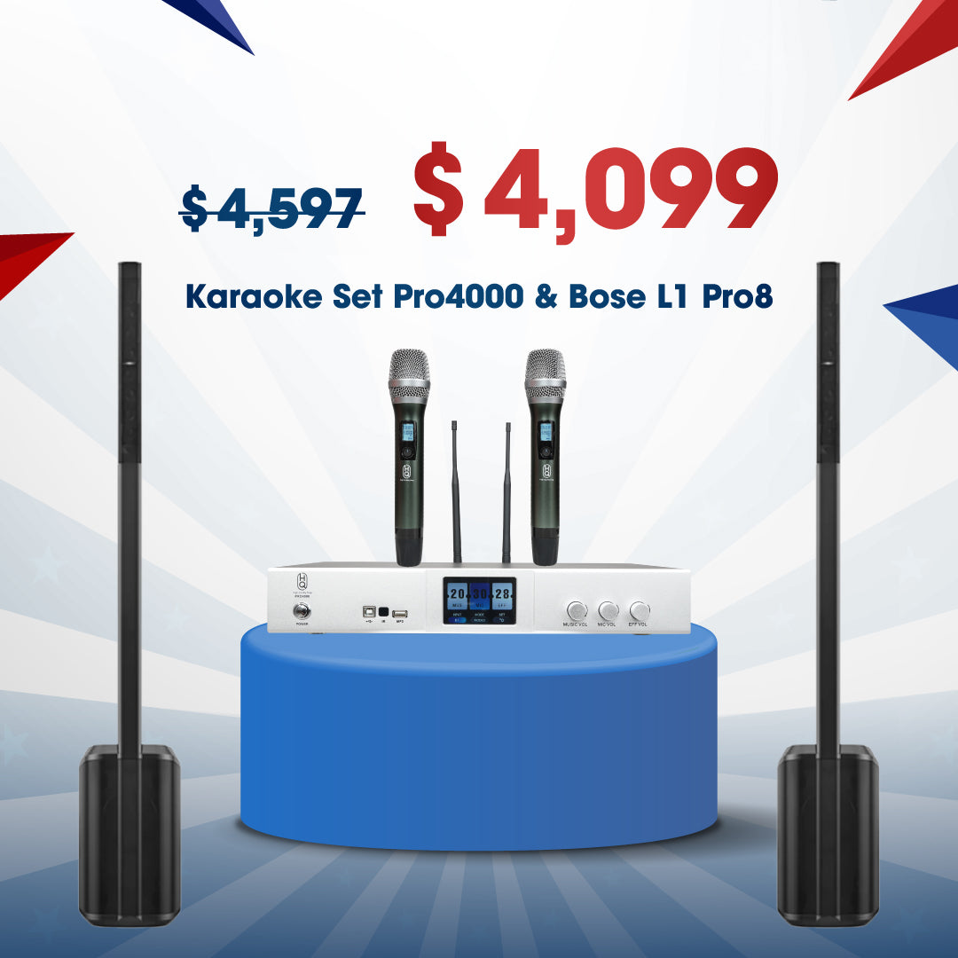 Karaoke Set HQsing Pro4000 & Speakers Bose L1 Pro8