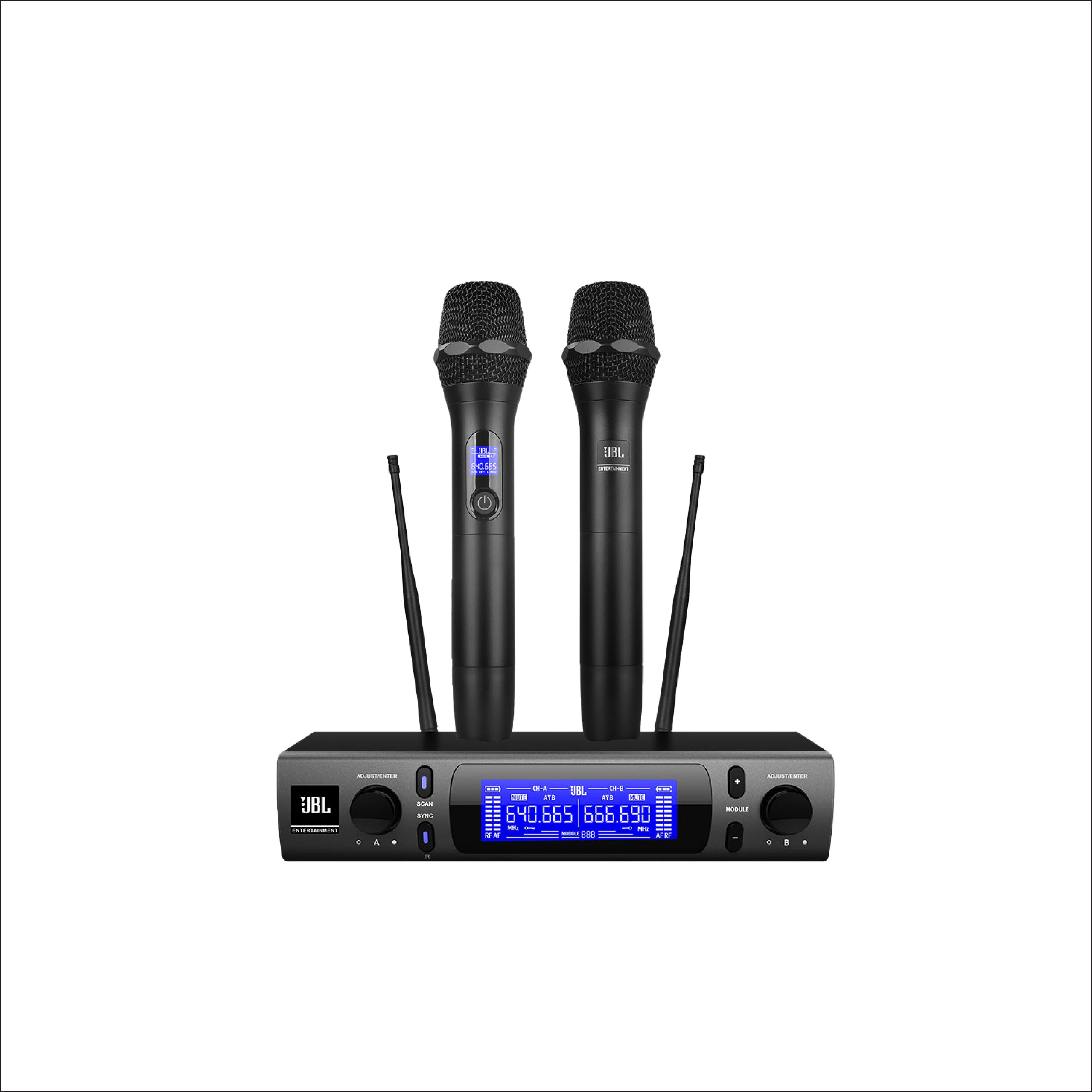 JBL VM200 UHF Karaoke Wireless Dual Handheld Microphone (JBL VM200)