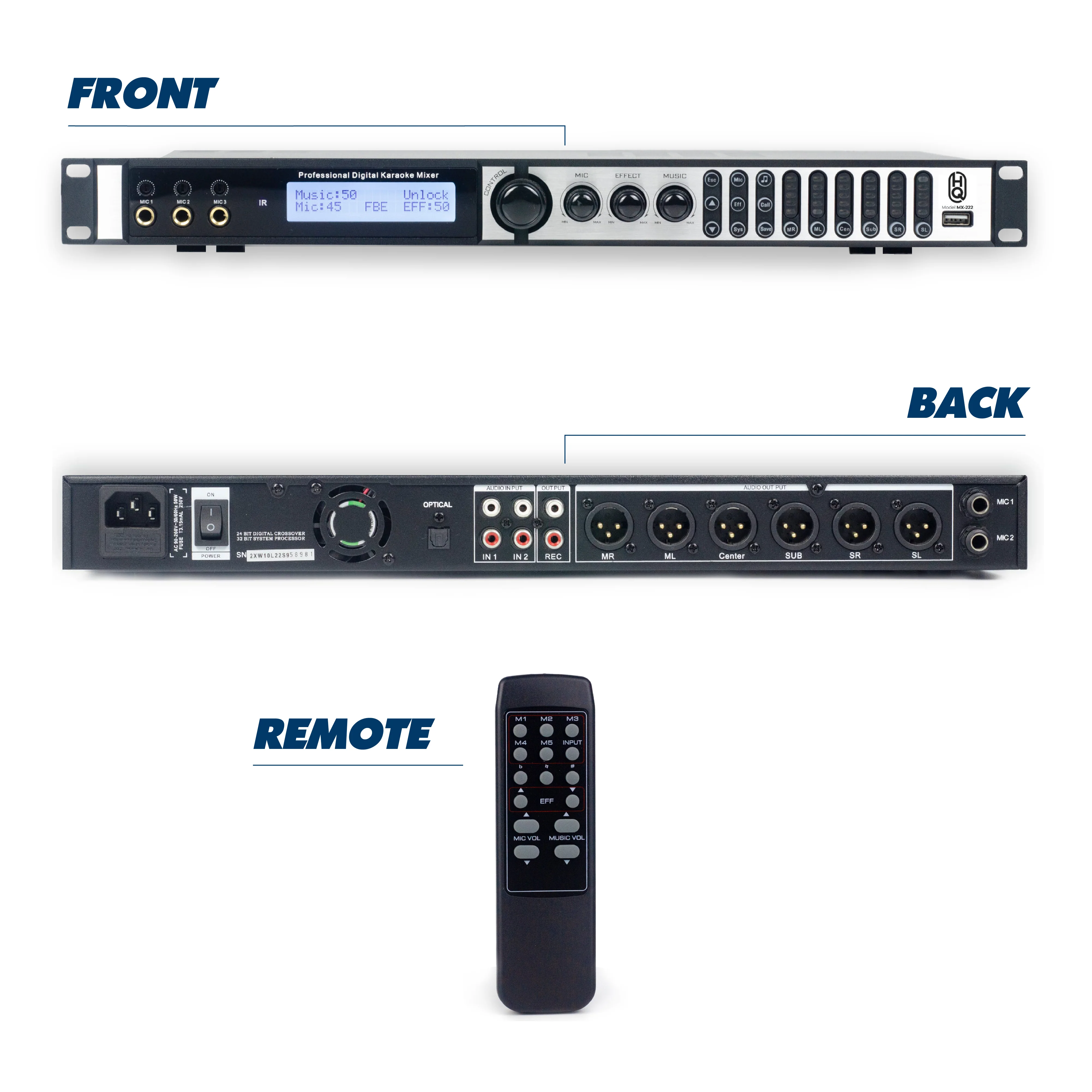 Set Home HQsing S212 & MR425 Wireless Microphones & Digital Processor PQ223 ( Pre-order)