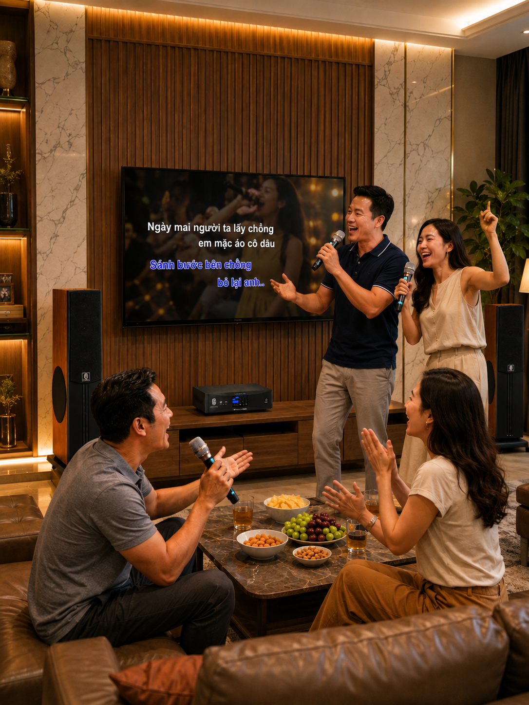 Tiệc tùng cùng bạn bè tại nhà